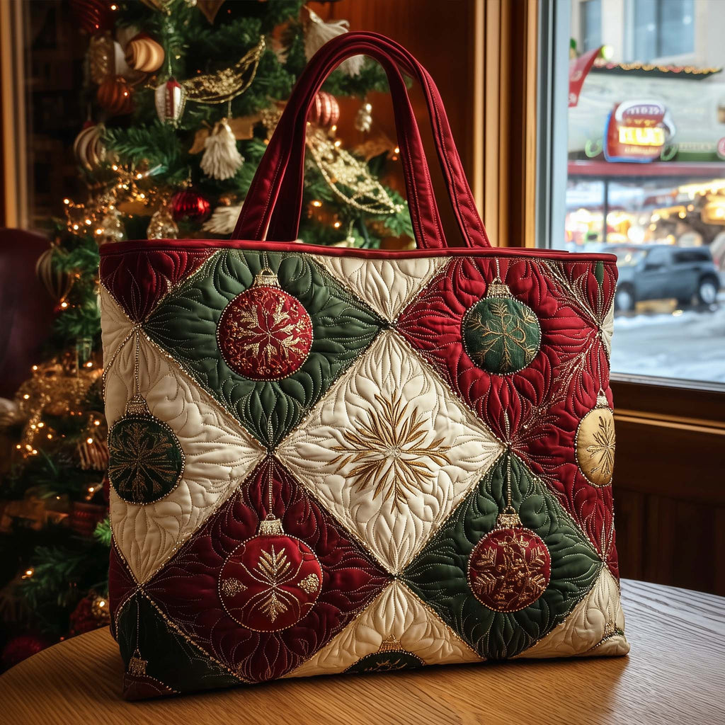 Christmas Patchwork Quilted Tote Bag GFTOHD12475