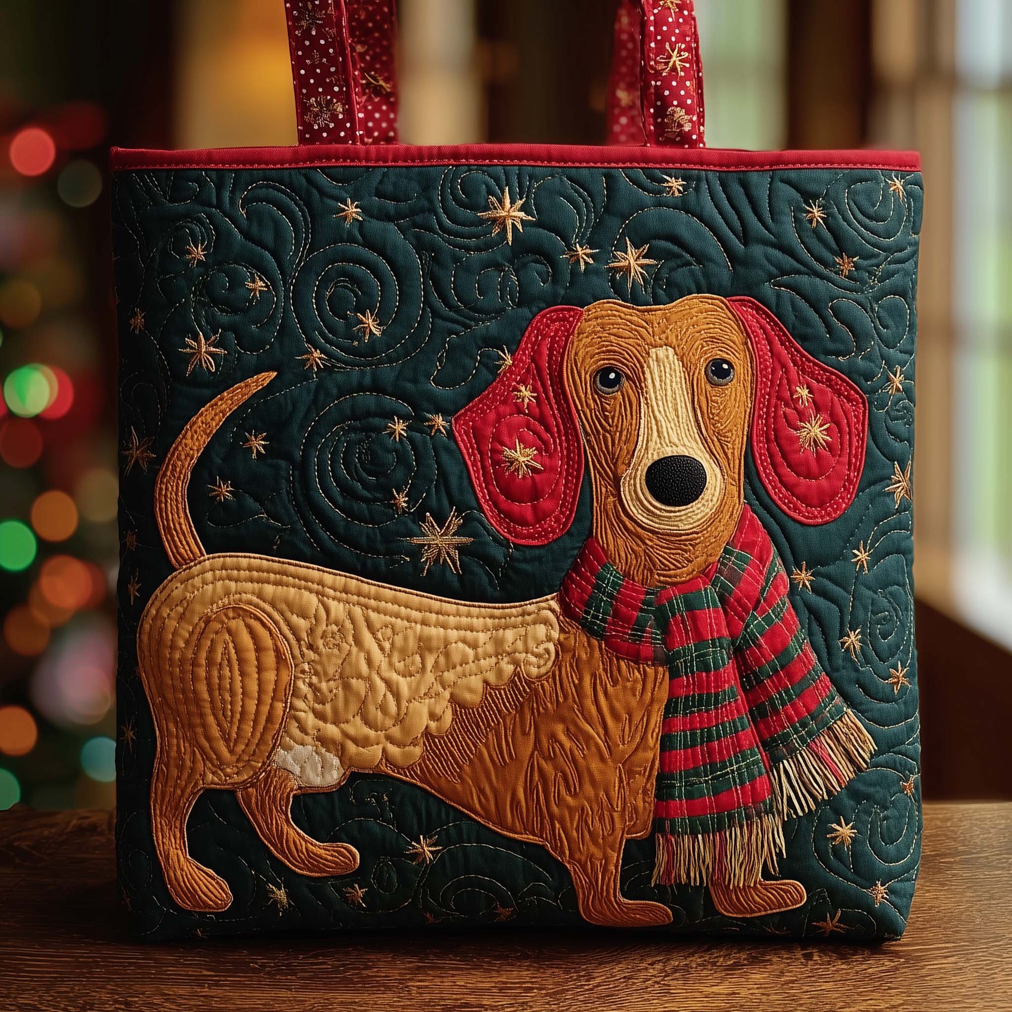 Long Pup Quilted Tote Bag GFTOYC2491